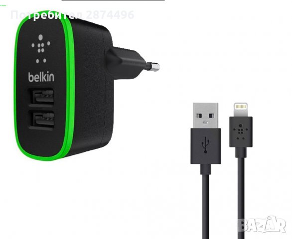 3в1 Belkin -USB към micro кабел , адаптер за 220V и адаптер за кола, снимка 3 - Други стоки за дома - 30899358