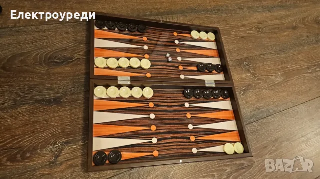 Табла Yenigun Taviа,  Експерт, гланцово дърво, магнитно затваряне, 48 см, кафяво, снимка 2 - Шах и табла - 48286824