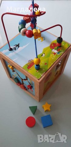 Детски дървен куб, снимка 2 - Образователни игри - 29756582