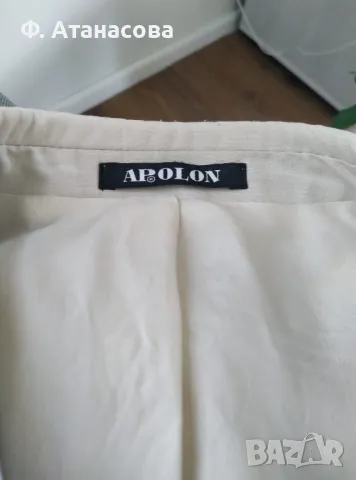 Страхотно мъжко сако висок клас марка Apolon, размер L-XL, перфектно, снимка 5 - Сака - 50325890