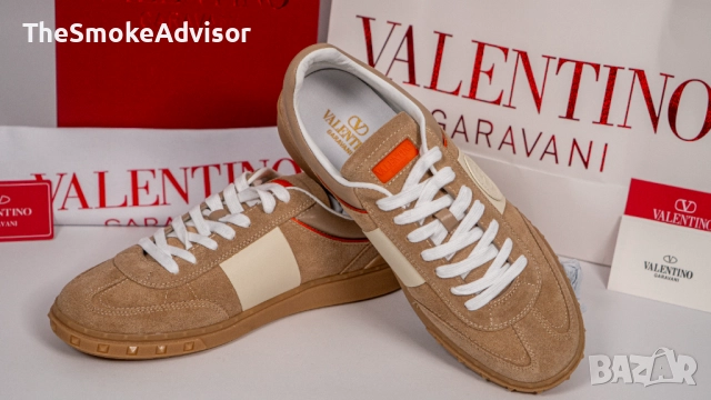 Маратонки Valentino Upvillage Low Top – Естествен Велур и NAPA Кожа, снимка 7 - Маратонки - 52436425