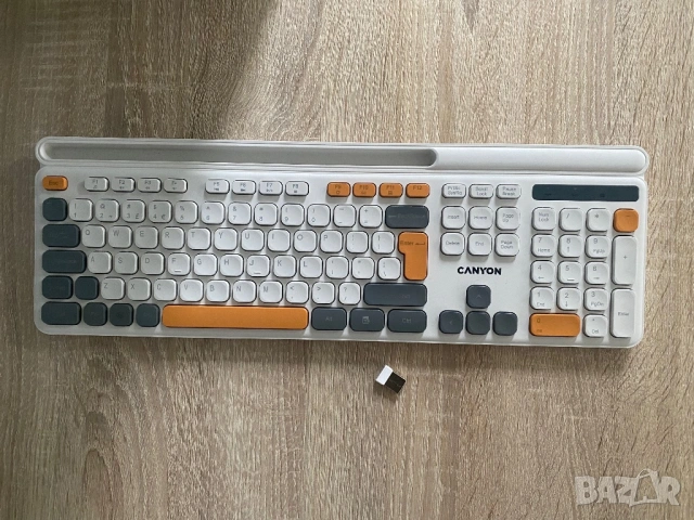 Безжична Клавиатура Canyon CNS-HKBW03BG + Гаранция, снимка 2 - Клавиатури и мишки - 53960103