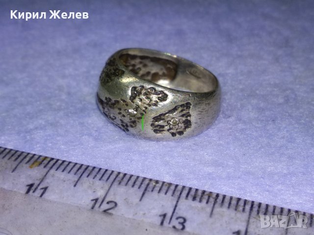 ВЕЛИКОЛЕПЕН СКЪПОЦЕНЕН АВТОРСКИ МАРКОВ СРЕБЪРЕН ПРЪСТЕН СРЕБРО със СИНТЕТИЧНИ ДИАМАНТИ 41067, снимка 15 - Пръстени - 42866755