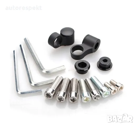 Огледала за мотор - YF2158 -10мм 8мм 2бр/к-т - Черно, снимка 3 - Аксесоари и консумативи - 49617955