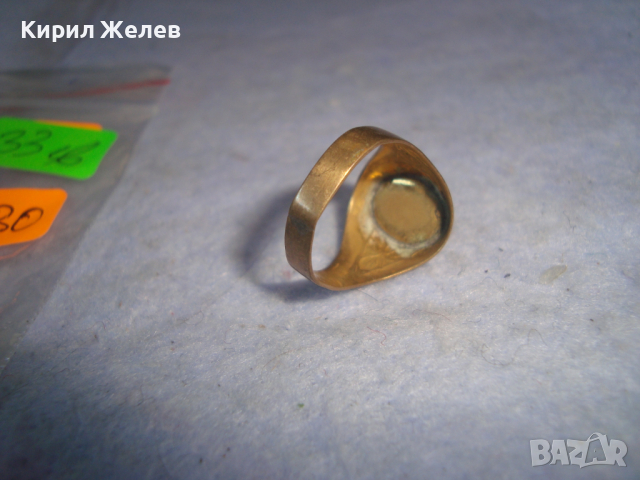 СТАРИНЕН СКЪПОЦЕНЕН БРОНЗОВ КЛАСИЧЕСКИ МАЙСТОРСКИ ПРЪСТЕН РЪЧНО ФЛОРАЛНО ГРАВИРАН 7430, снимка 5 - Антикварни и старинни предмети - 36377662