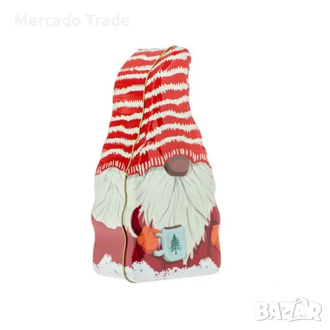 Коледна кутия Mercado Trade, За сладки, Метал, Гном