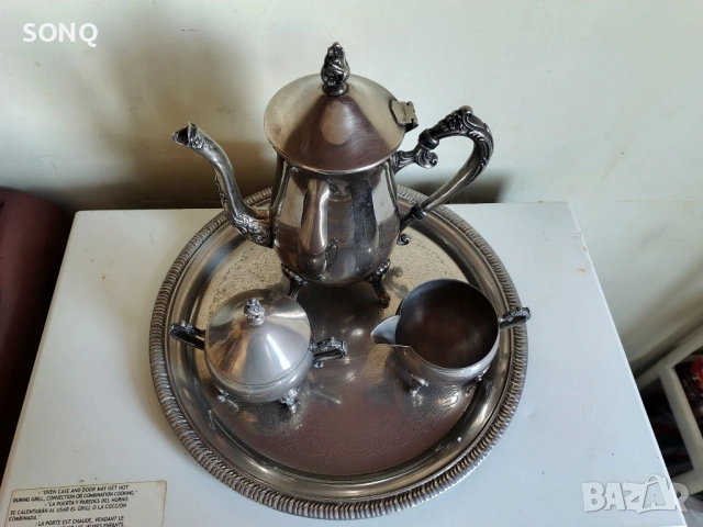 Прекрасен Стар Посребрен Сервиз, снимка 2 - Антикварни и старинни предмети - 53174122