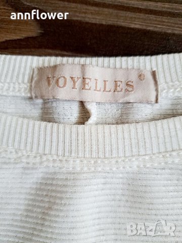 Къса блуза-топ бяла Voyelles M, снимка 5 - Корсети, бюстиета, топове - 40536257