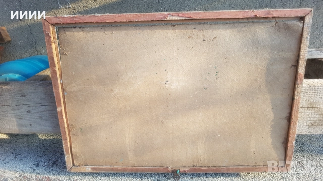 Стара картина пейзаж в рамка, снимка 3 - Картини - 52851469