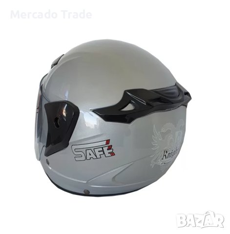 Каска за мотор Mercado Trade, 2405, Сив, снимка 3 - Аксесоари и консумативи - 40410329