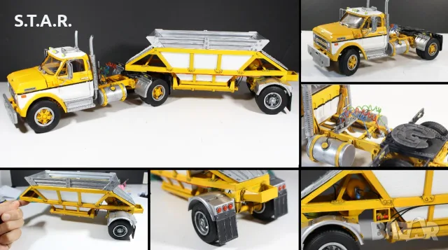 Шевролет Камион C60 Умален Модел Мащаб 1:24 с ремарке Chevrolet C60 Truck Scale 1/24 with trailer