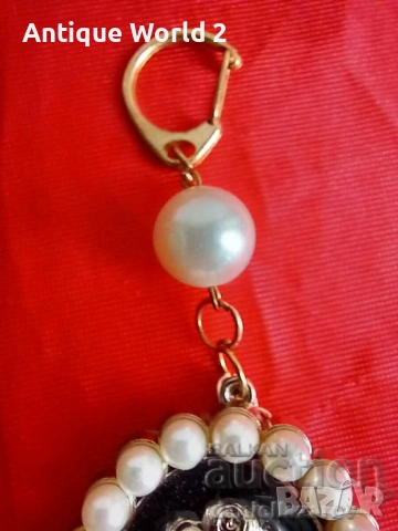 Голяма Висулка КАМЕЯ с Перли, снимка 3 - Антикварни и старинни предмети - 53227711