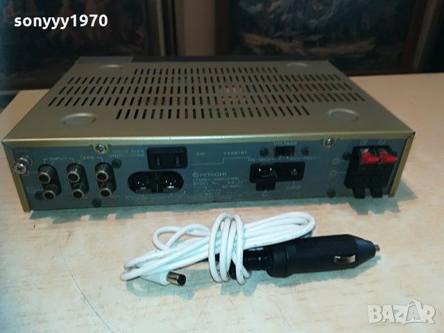 HITACHI model HA-J3-MADE IN JAPAN 27Х20СМ-220/12v, снимка 12 - Ресийвъри, усилватели, смесителни пултове - 29996437