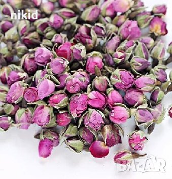 25 гр сушени цветове цвят розови пъпки пъпка от рози натурални, снимка 2 - Други - 36836152
