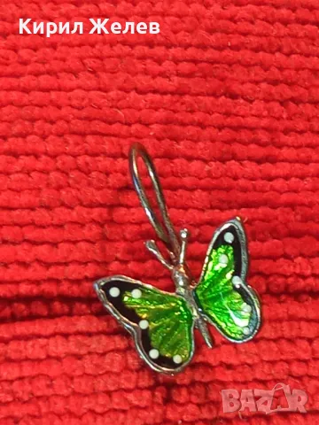 ПРЕКРАСНА ФИГУРАЛНА ЕМАЙЛИРАНА СРЕБЪРНА ОБЕЦА ПЕПЕРУДА СРЕБРО 925 ФИНА РЪЧНА АРТ ИЗРАБОТКА 49615, снимка 13 - Обеци - 49071106