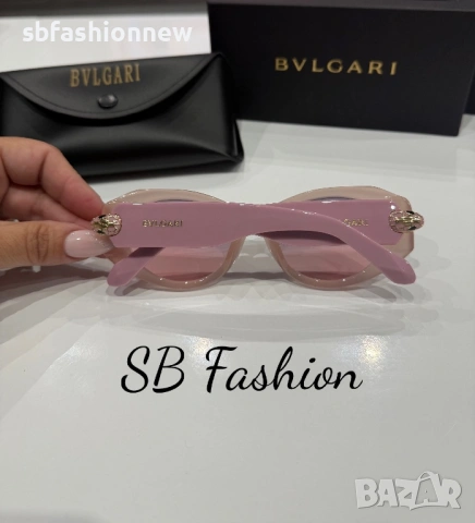 Bvlgari розови очила с лого, снимка 2 - Слънчеви и диоптрични очила - 53912432