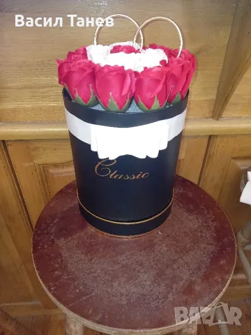 Кутия от вечни сапунени рози, снимка 7 - Ръчно изработени сувенири - 49235255