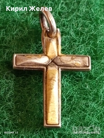 Винтидж сребърен медальон кръст Етно стил ръчна изработка 51925, снимка 2 - Колиета, медальони, синджири - 53051051