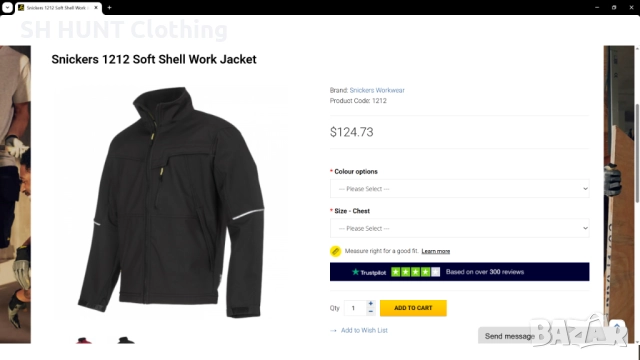 Snickers 1212 Soft Shell Work Jacket размер L софтшел работно яке W4-481, снимка 2 - Якета - 52025607