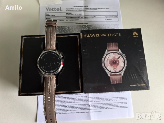 Продавам Huawei Watch GT 6 Gray Leather, снимка 3 - Смарт часовници - 52859776