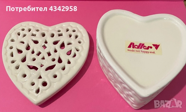 Adler.1980 г. Порцеланова захарница или бонбониера., снимка 7 - Антикварни и старинни предмети - 52570477