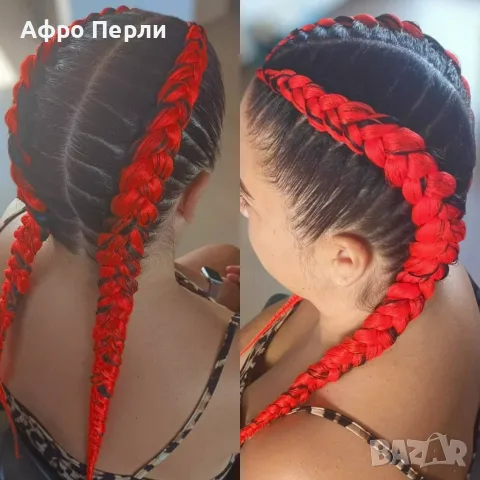🩵Боксьорски Плитки❤️ Box braids Детски прически Опашки Бохо Туистъри Ариел Къдрици Афро Канекалон , снимка 2 - Аксесоари за коса - 55848219
