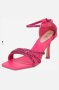 Розови сандали на ток, снимка 1 - Дамски обувки на ток - 42905085