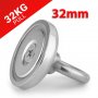 32mm 35кг Магнит за магнитен риболов, с кука (халка) Magnet fishing, снимка 3