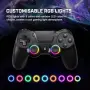 2бр. безжични гейм контролери за PS4/PC с RGB и вибрации, снимка 3