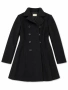 Черно класическо дамско палто с копчета, снимка 1