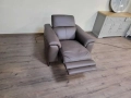 Кафяв кожен фотьойл с ел релакс механизъм и подгряваща функция, снимка 5