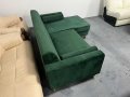 ПРОМОЦИЯ!!! Зелен диван от плат с лежанка, снимка 4