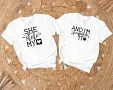Комплект два броя тениски за влюбени двойки, снимка 3