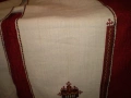 Старо ръчно бродирано перде червена бродерия , снимка 7