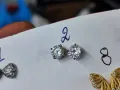 Сребърни обеци 925 8 чифта, снимка 3