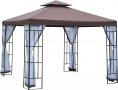 Градинска шатра / павилион / с комарници стоманена конструкция Outsunny 