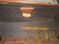 Антична кафява кожена лекарска чанта от период 1950 г , снимка 5