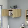 vidaXL Шкаф за стена, дъб сонома, 80x39x40 см, инженерно дърво, снимка 3