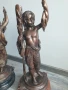 Moreau статуетки 76см-40кг/2бр чифт стари големи бронзови скулптури/фигура на ловец-рибар, снимка 2