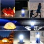 Соларна LED презареждаща се къмпинг лампа 3в1 с USB вход, снимка 4