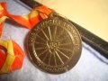 СТАР РЯДЪК КОЛЕКЦИОНАРСКИ СПОРТЕН ПОЗЛАТЕН БРОНЗОВ НЕМСКИ МЕДАЛ с ЛЕНТА 30637, снимка 2