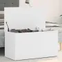 vidaXL Сандък за съхранение, бял, 84x42x46 см, инженерна дървесина, снимка 3