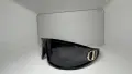 Дамски слънчеви очила Dior Cannage Shield / Wrap – Черни / Златисто CD лого / Релефни дръжки, снимка 2