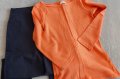 Готина дамска блуза в нежно оранжево с 3/4 ръкав, снимка 3