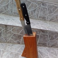 поставка за ножове с 3 ножа, снимка 3 - Прибори за хранене, готвене и сервиране - 36685617