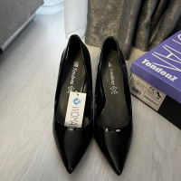 Черни класически високи обувки на ток, 38 номер, нови с етикет, снимка 6 - Дамски обувки на ток - 44756085