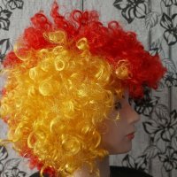 PERUCKE AFRO Шарена къдрава перука с голям обем, снимка 6 - Аксесоари за коса - 30370067