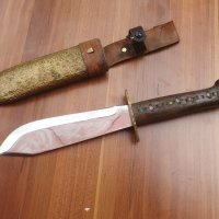 Стар Български ръчно кован ловен туристически нож, снимка 1 - Ножове - 42033744