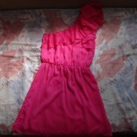 Нова розова рокля с едно рамо, снимка 2 - Рокли - 11084964