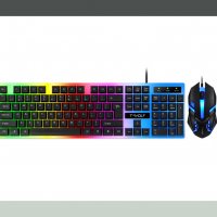 Комплект RGB клавиатура + мишка T-Wolf TF230, снимка 2 - Клавиатури и мишки - 37584868